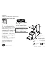 GE JB400SP Dimensions And Installation Information предпросмотр