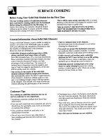 Preview for 8 page of GE JB570GM Use And Care Manual