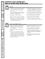 Preview for 5 page of GE JB600 Specifications