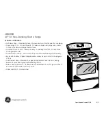 Preview for 2 page of GE JB620SRSS Dimensions And Installation Information
