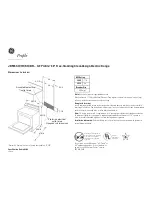 GE JB905 Dimension Manual preview