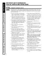 Предварительный просмотр 4 страницы GE JB910SLSS - ProfileTM 30" Electric Range Owner'S Manual