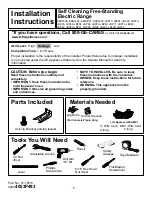 GE JBP10 Installation Instructions Manual preview