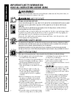 Preview for 3 page of GE JBP35DMBB - 30 Electric Range Oven Ing Use And Care Manual