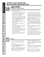 Preview for 6 page of GE JBS02 Owner'S Manual