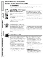 Preview for 2 page of GE JBS07 Owner'S Manual And Installation Instructions