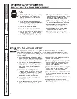 Предварительный просмотр 4 страницы GE JCAS730 Owner'S Manual And Installation Instructions