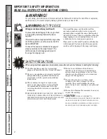 Предварительный просмотр 2 страницы GE JCAS730MWW Owner'S Manual And Installation Instructions