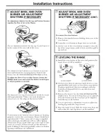 Preview for 48 page of GE JCB900 Owner'S Manual & Installation Instructions