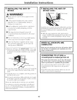 Preview for 49 page of GE JCB900 Owner'S Manual & Installation Instructions