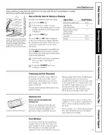 Preview for 13 page of GE JCBP35 Owner'S Manual & Installation Instructions