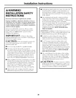 Preview for 34 page of GE JCBP35 Owner'S Manual & Installation Instructions