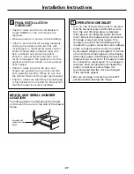 Preview for 27 page of GE JCBP49 Owner'S Manual And Installation Instructions