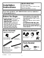 Preview for 1 page of GE JCKS10 Installation Instructions Manual