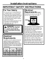 Preview for 2 page of GE JCKS10 Installation Instructions Manual