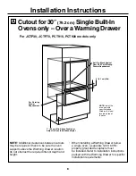 Preview for 8 page of GE JCKS10 Installation Instructions Manual