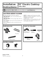 Preview for 1 page of GE JCP910 Installation Instructions Manual
