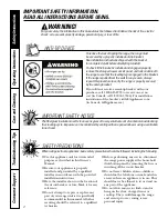 Preview for 2 page of GE JCS905 Owner'S Manual