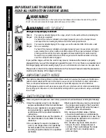 Предварительный просмотр 2 страницы GE JCS966 Owner'S Manual