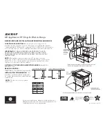 GE JD630SF Dimensions And Installation Information preview