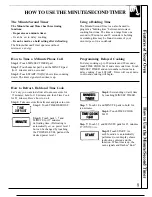 Preview for 9 page of GE JE1240L Use And Care & Cooking Manual