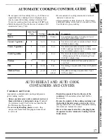 Preview for 17 page of GE JE1240L Use And Care & Cooking Manual