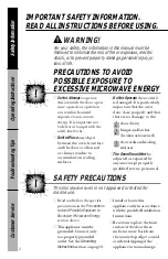 Preview for 2 page of GE JE1340 Owner'S Manual