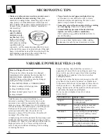 Preview for 6 page of GE JE1340 Use And Care & Cooking Manual
