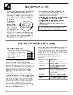 Preview for 6 page of GE JE1550GW Use And Care & Cooking Manual