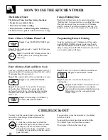 Preview for 10 page of GE JE1550GW Use And Care & Cooking Manual