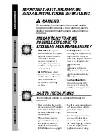 Preview for 2 page of GE JE1840 Owner'S Manual