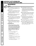 Preview for 4 page of GE JE2160 Owner'S Manual