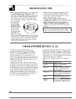 Preview for 6 page of GE JE48A Use & Care & Cooking Manual