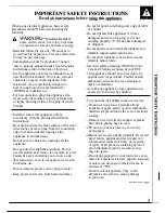 Preview for 3 page of GE JE692T Use And Care & Cooking Manual