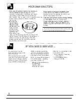 Preview for 6 page of GE JE925T Use And Care & Cooking Manual