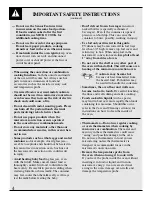 Preview for 4 page of GE JEB1095 Use And Care Manual