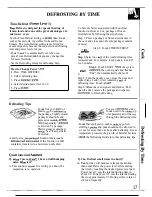 Preview for 17 page of GE JEM25 Use And Care & Cooking Manual