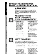 Предварительный просмотр 2 страницы GE JEM25DMWW Owner'S Manual