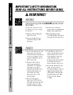 Preview for 4 page of GE JEM31WF - Spacemaker II Microwave Oven Owner'S Manual