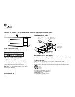 Preview for 1 page of GE JEM31WF - Spacemaker II Microwave Oven Specification