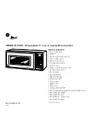 Предварительный просмотр 2 страницы GE JEM31WF - Spacemaker II Microwave Oven Specification