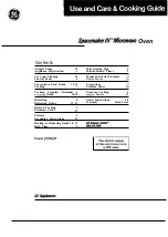 GE JEM4JW Use & Care & Cooking Manual preview