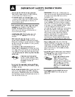 Preview for 4 page of GE JES1030TW Use And Care And Cooking Manual