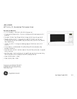 Предварительный просмотр 2 страницы GE JES1130DSWW Dimensions And Installation Information