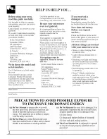 Preview for 2 page of GE JES1133WN Use And Care & Cooking Manual