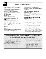 Preview for 2 page of GE JES1143 Use And Care & Cooking Manual