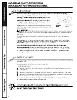 Предварительный просмотр 6 страницы GE JES1289SK Owner'S Manual