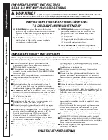 Preview for 2 page of GE JES1295 Owner'S Manual