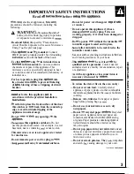 Preview for 3 page of GE JES1400T Use And Care & Cooking Manual