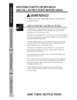 Предварительный просмотр 8 страницы GE JES1451DN Owner'S Manual